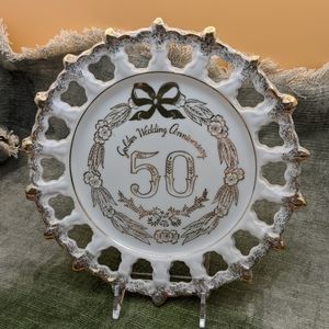VTG 50th Wedding (Golden Anniversary) Plate
